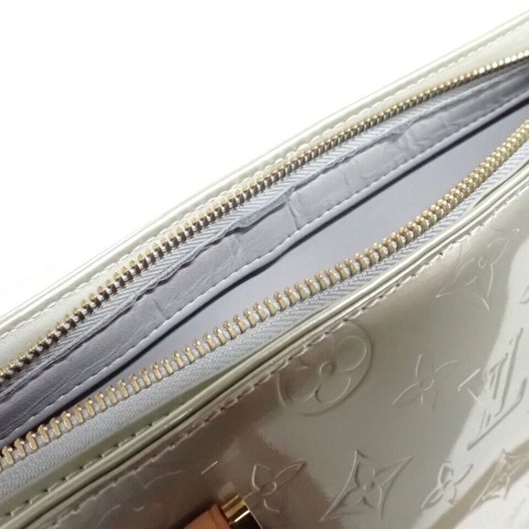 100% Authentic LOUIS VUITTON Houston Gris Monogram Leather Vernis Tote Bag - Picture 7 of 10